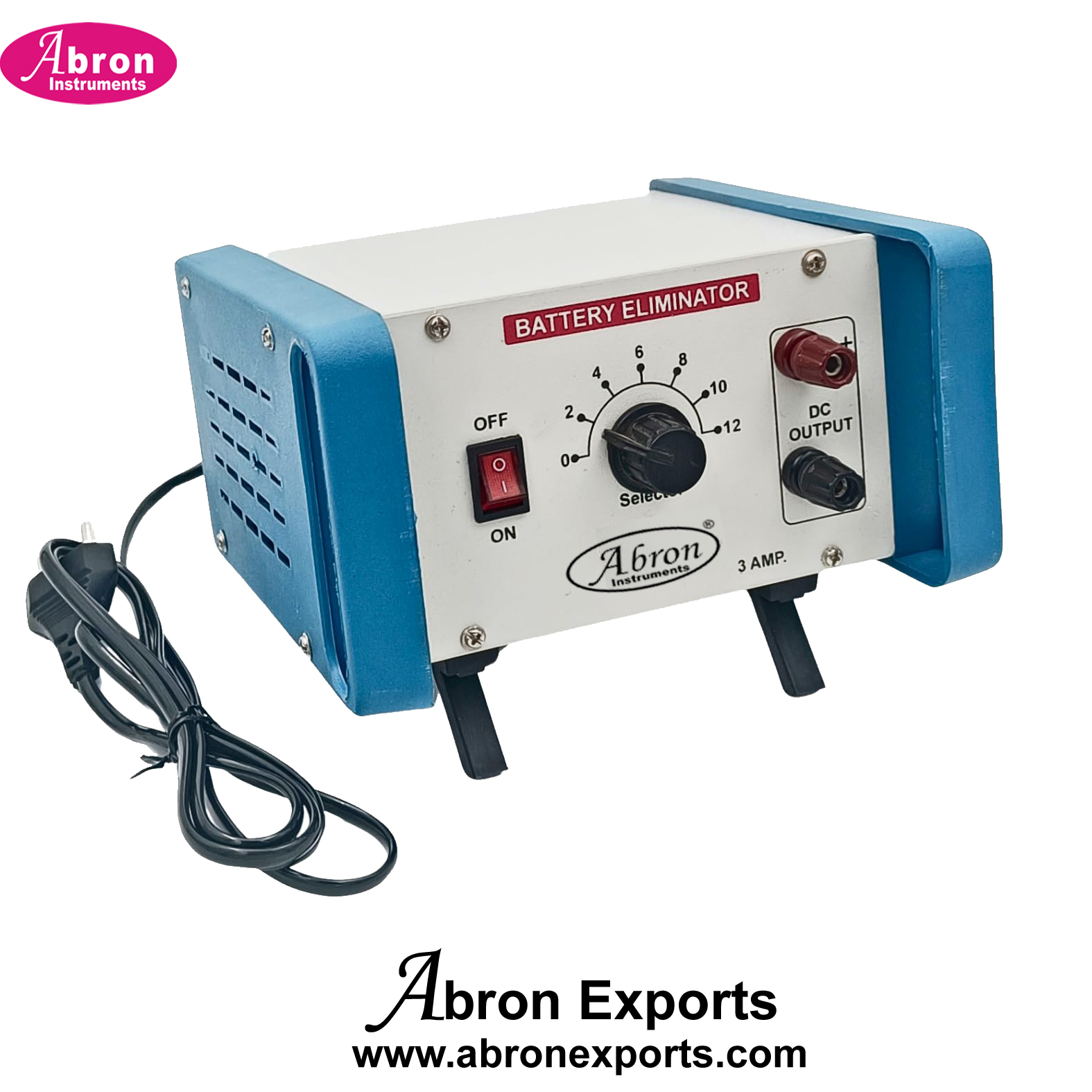 Battery Eliminator Power Supply Wire Banana Plug ACDC 0-2-4-6-8-10-12v 3Amp in Steps Abron AE-1205A3 